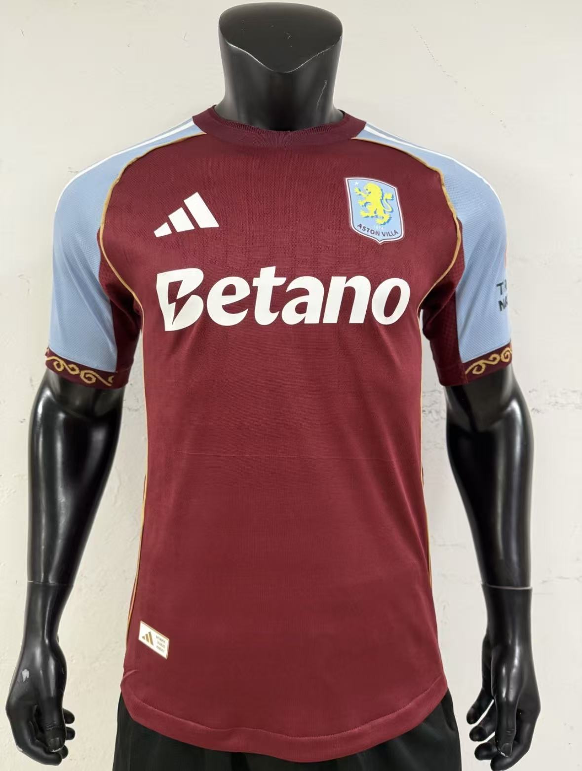 Aston Villa 2025/26 Home Jersey – Fan Version & Player Version Soccer Shirt