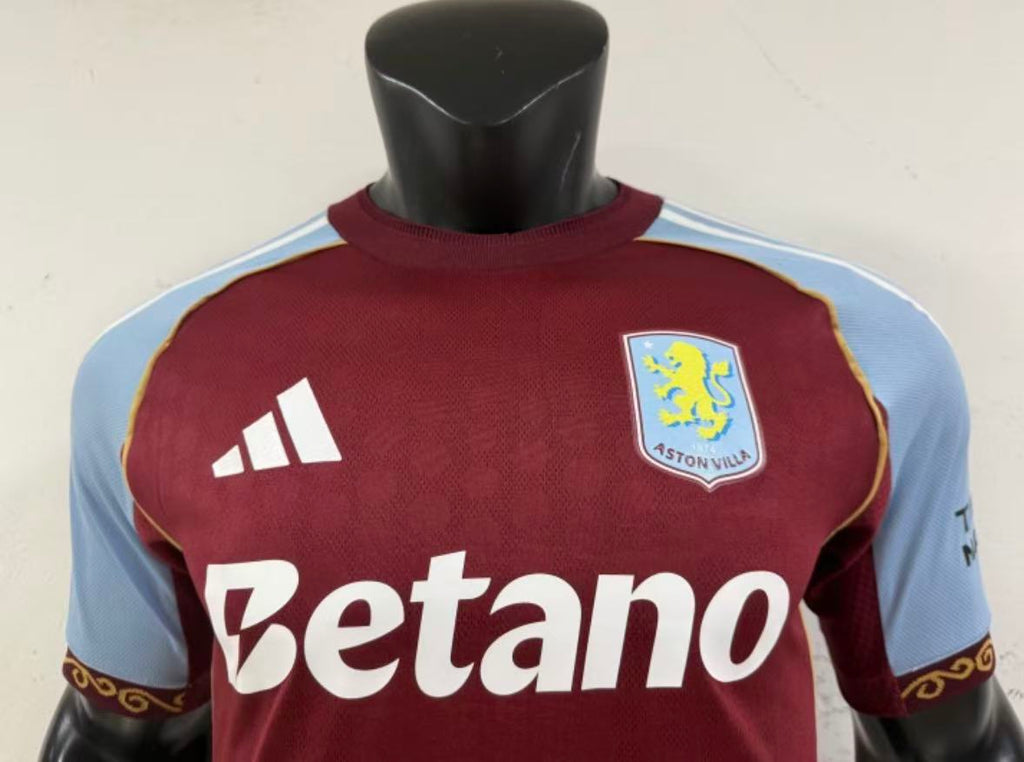 Aston Villa 2025/26 Home Jersey – Fan Version & Player Version Soccer Shirt