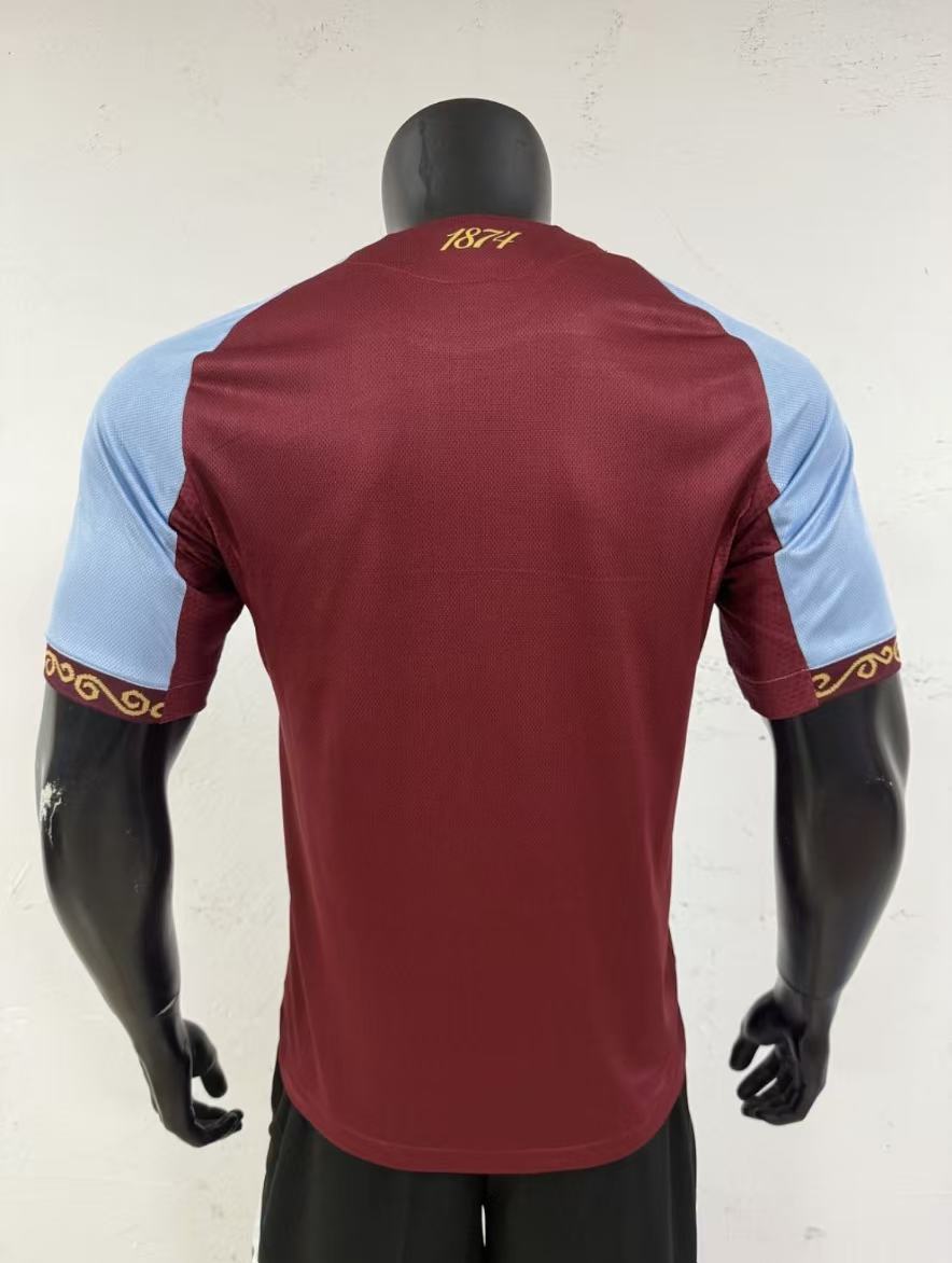 Aston Villa 2025/26 Home Jersey – Fan Version & Player Version Soccer Shirt