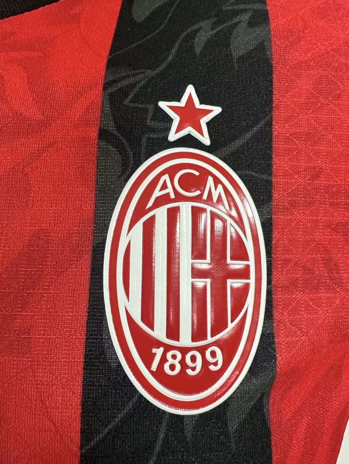 AC Milan 2025/26 Home Jersey – Fan Version & Player Version Soccer Shirt