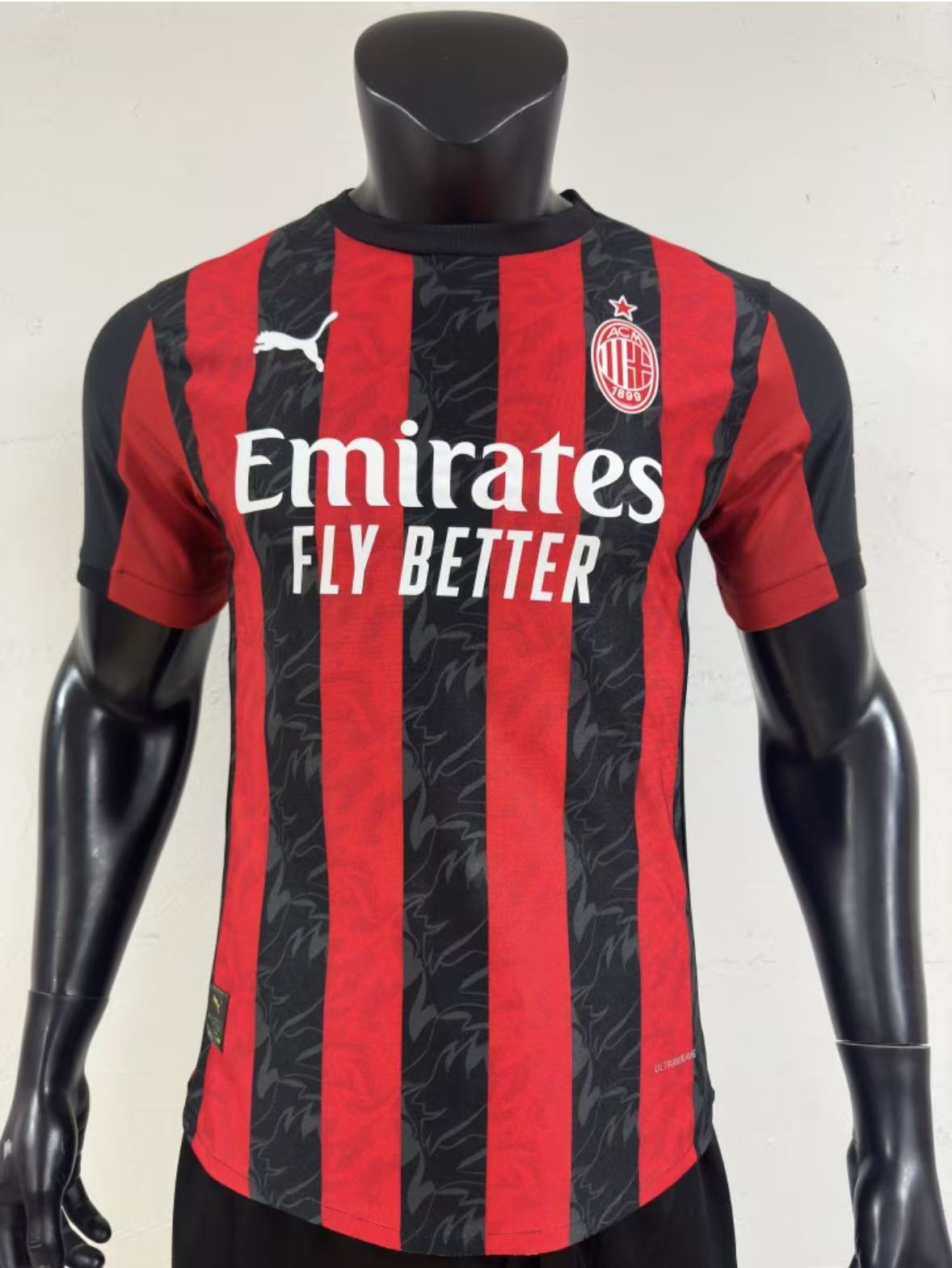 AC Milan 2025/26 Home Jersey – Fan Version & Player Version Soccer Shirt