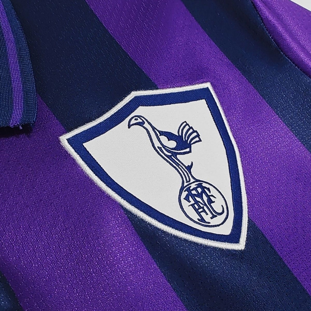 Tottenham Hotspur 1995-97 Away Retro Jersey – Classic Purple & Navy Stripe Soccer Shirt